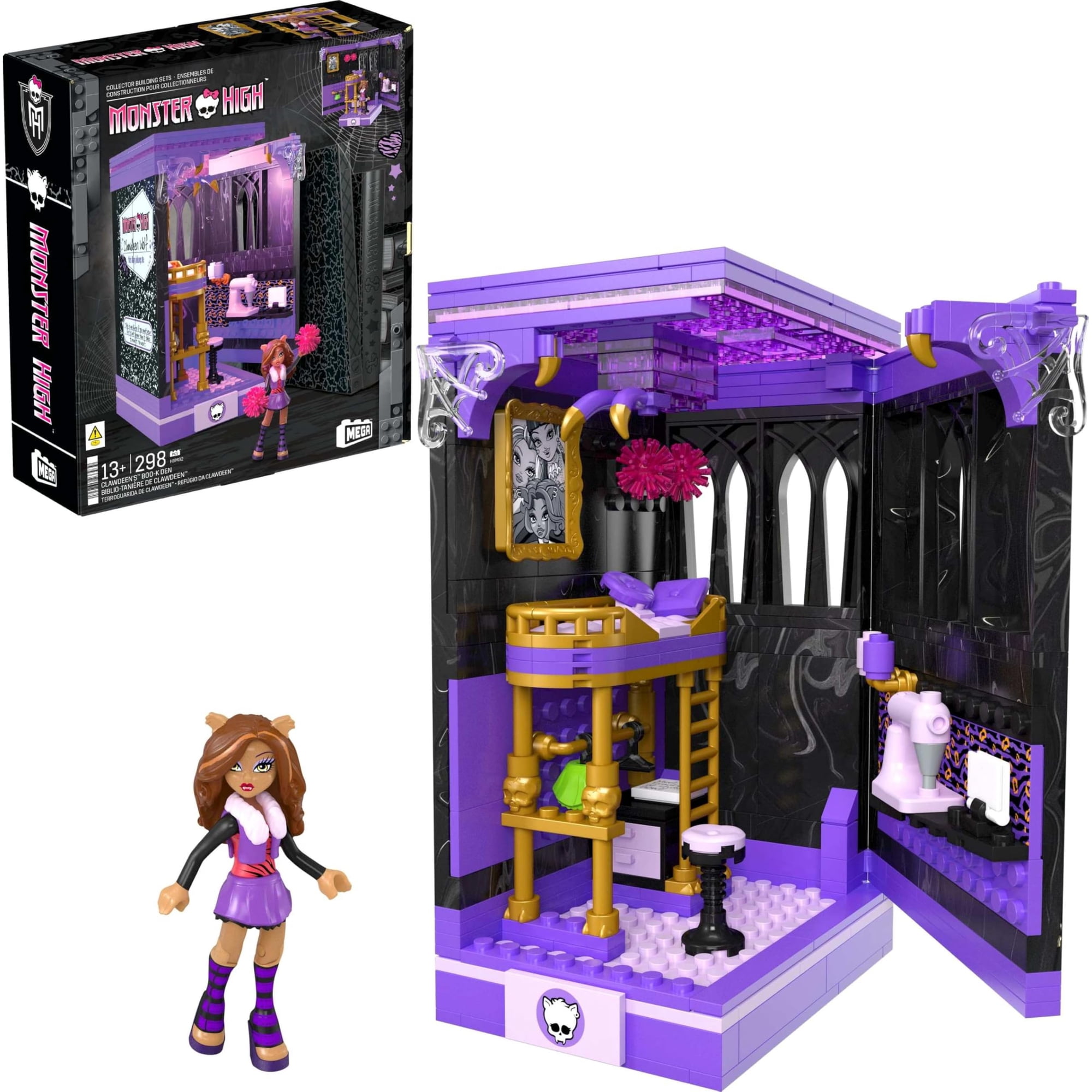 Set De Construcción De Figuras De Acción Mega Monster High Clawdeen's