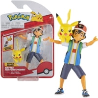 Figura De Acción Pokémon Battle Feature Ash 11.4 Cm Con Pikachu