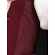 thumbnail image 5 of BLAZER de solapa de chal INSPIRE CHIC para mujer, mangas 3/4, bolsillo, traje de trabajo de un solo botón, M Burdeos, 5 of 6