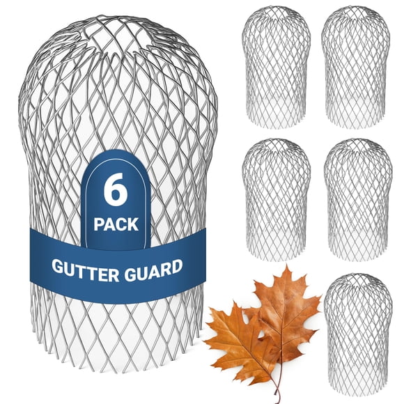 Protector de canalón Kraftex, filtro para hojas, colador, paquete de 6