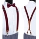 thumbnail image 2 of Set de tirantes y pajarita GUSLESON Elastic Burgundy para hombre, 2 of 6