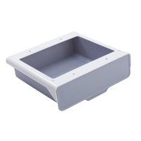 Bothyi - Cajón Extraíble Para Debajo Del Gabinete Para Especias Con Cinta Autoadhesiva Gris Blanco S