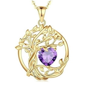 Collar Heshpaws Tree Of Life Birthstone Necklace