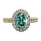 thumbnail image 1 of Anillo de Moissanita Ovalada de 1.5 Quilates Color D Claridad VVS1 Halo Anillo de Compromiso de Oro Plata Esterlina 925 Anillos de Boda para Mujer Talla 5-9, 1 of 7