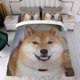 thumbnail image 4 of Shiba Inu Conjunto de sábanas temático, trío de piezas, cómodo y amigable con la piel, diseño único, regalo de decoración para el hogar para familiares, amigos y fans,135cm *200cm, 4 of 6