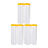 Magideal - 6 Rollos De Película Adhesiva, Cinta De Pintura, Protección De Pared Reutilizable, Película De Papel De Enmascarar Antiarañazos Para Pintar Muebles Y