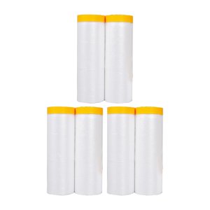 Magideal - 6 Rollos De Película Adhesiva, Cinta De Pintura, Protección De Pared Reutilizable, Película De Papel De Enmascarar Antiarañazos Para Pintar Muebles Y