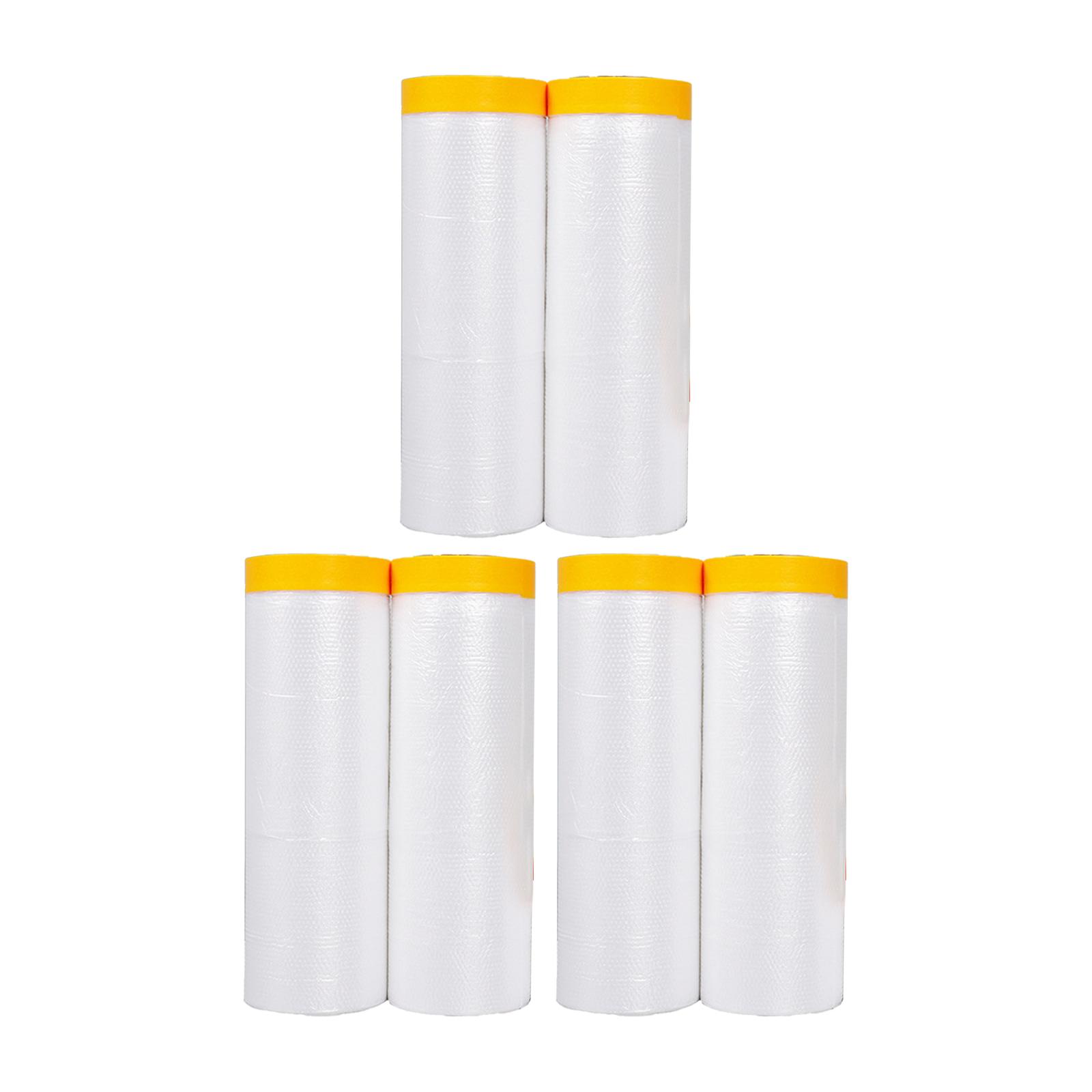 Magideal - 6 Rollos De Película Adhesiva, Cinta De Pintura, Protección De Pared Reutilizable, Película De Papel De Enmascarar Antiarañazos Para Pintar Muebles Y