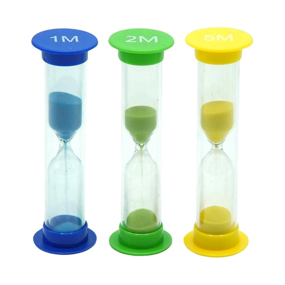 Reloj de arena TeacherFav 3,5 pulg. juego de 3 (azul, verde y rojo)