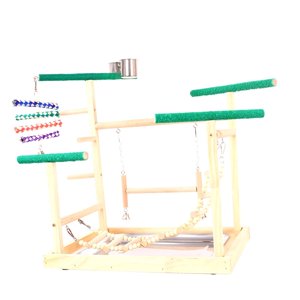 Ioensy - Parque De Juegos De Madera Para Pájaros, Loros, Juguetes Para Masticar, Cacatúas, Cotorras Y Periquitos