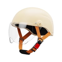 Magideal - Casco De Motocicleta Vintage Para Adultos, Hombres Y Mujeres, Para Bicicleta Y Motocross, Color Amarillo