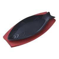 Magideal - Plancha Para Freír Carne, Plato Para Servir Carne, Freidora En Forma De Pescado, Sartén Antiadherente De Hierro Fundido, Plato Caliente, Sartén Para A D