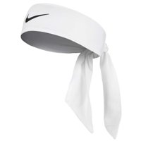 Corbata Para La Cabeza Nike Dri-Fit Fury, Unisex, Blanca, Que Absorbe El Sudor