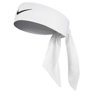 Corbata Para La Cabeza Nike Dri-Fit Fury, Unisex, Blanca, Que Absorbe El Sudor