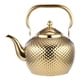 thumbnail image 2 of Tetera de acero inoxidable con infusor extraíble, mango de elevación resistente al calor para cocina de inducción, todos los fogones, hogar, restauran , 1.5L Oro, 2 of 5