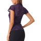 thumbnail image 3 of INSPIRE CHIC Blusa de Mujer con Espalda de Ojal Manga Corta Cuello Alto Semi Transparente M Púrpura, 3 of 6