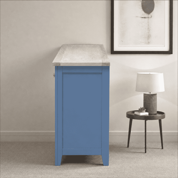 Cómoda de Madera 8 Cajones Diseño Elegante y Gran Capacidad - Azúl Marino - 150x40x80 cm