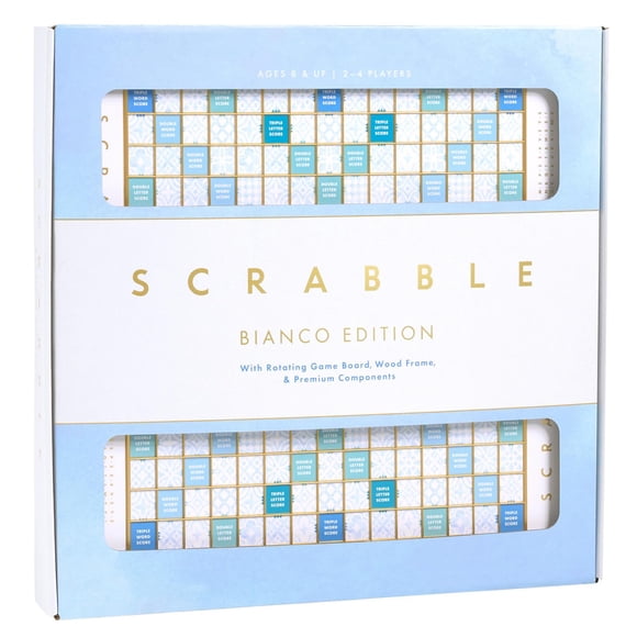 Edición blanca de Scrabble WS Game Company con tablero giratorio