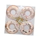 thumbnail image 3 of 4 piezas de adornos colgantes con forma de donut navideño, decoración navideña decorativa de 7 cm de diámetro para decoración de fiestas navideñas, Champán, 3 of 5