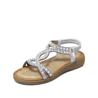 Sandalia Plana Casuales Pedrería Mujer Weide Js76