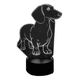 thumbnail image 2 of Lampara Ilusion 3D Perro Salchicha (Dachshund) de 7 colores, Base touch, 2 of 6