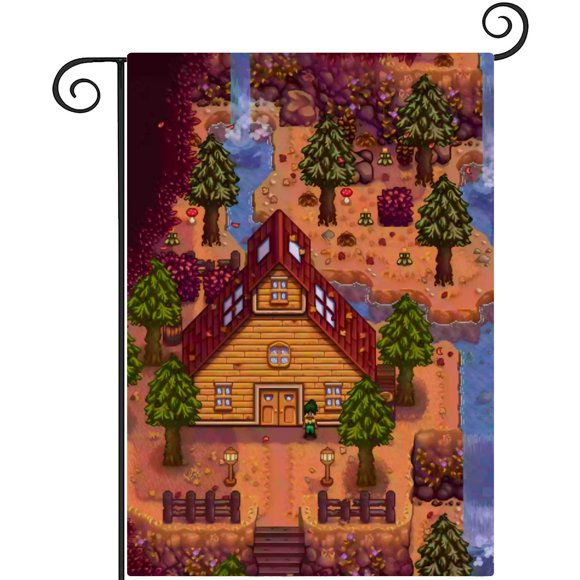 Stardew Valley-bandera de jardín temática.