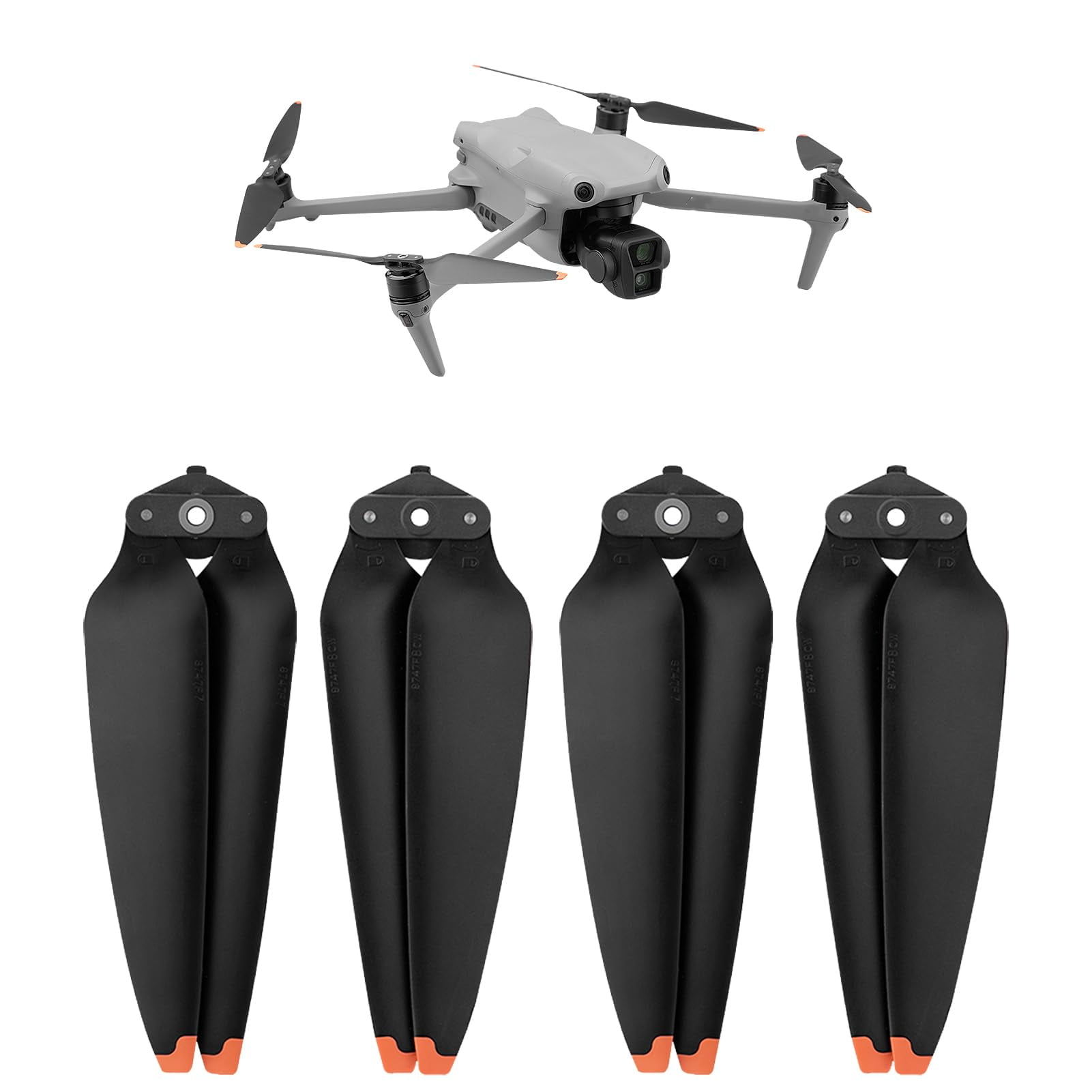 Genérico - Hélices Para Drones Dji Air 3 De Fibra De Carbono De Bajo Ruido, 8 Piezas