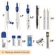 thumbnail image 3 of Set Geometry Mr. Pen, 15 unidades, azul marino con transportador con brazo oscilante, 3 of 9