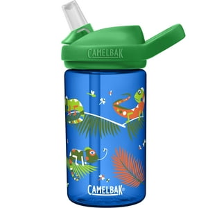 Botella De Agua Camelbak Eddy+ Kids De 400 Ml Con Tapa De Pajita Iguanas