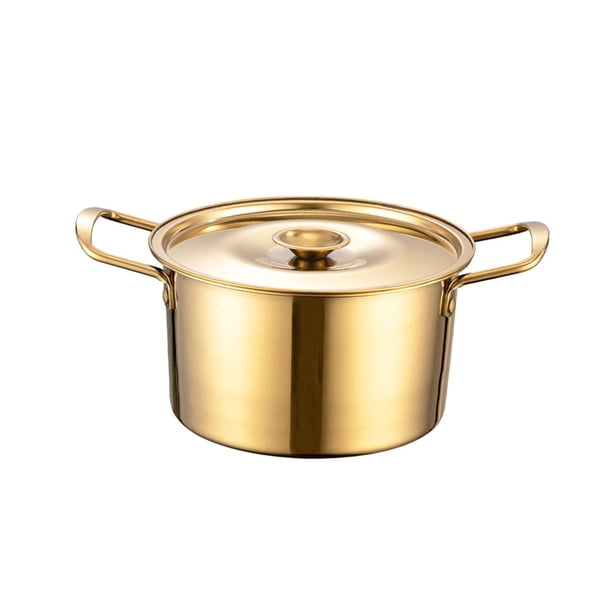 Olla de fideos instantáneos, olla de acero inoxidable, olla de Ramen de de calentamiento rápido, olla de Ramen para estofado, estofado, sopa de diámetro 20cm