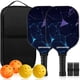 thumbnail image 1 of Set de palas de pickleball SANTAWOOD de fibra de vidrio, 2 piezas, con accesorios, 1 of 8