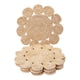 thumbnail image 1 of Juego de manteles individuales de granja, juego de 4 manteles redondos para decoración de mesa de comedor, interior y exterior, lavables, mantel de cocina, limpiar con paño, caqui, 15x15 pulgadas, 1 of 5