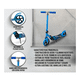 thumbnail image 3 of Scooter Infantil Ajustable Y Plegable Ruedas Grandes De Pu Azul, 3 of 4