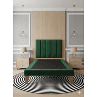 Muebles New - Cama Plaza Y Media Lineal Verde Felpa