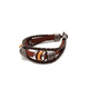 thumbnail image 1 of Pulsera de cuero trenzada con acero, para hombre y mujer, color multicolor, 1 of 3