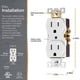 thumbnail image 2 of Receptáculo dúplex de alta resistencia GE UltraPro 15A blanco 125VAC, 2 of 7