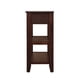 thumbnail image 1 of Console Sofa Table with 2 Storage Drawers and 2 Tiers Shelves, Mid-Century Style 42'' Solid Wood Buffet Sideboard for Living Room Furniture Kitchen Dining Room Entryway Hallway, Espresso (W120284583), 1 of 3