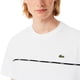 thumbnail image 2 of Camiseta de punto de algodón con ribete Lacoste para hombre en color blanco, talla L, 2 of 4