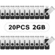 thumbnail image 1 of Unidad flash USB TOPESEL de 2 GB (paquete de 20), lápiz de memoria giratorio, 1 of 9