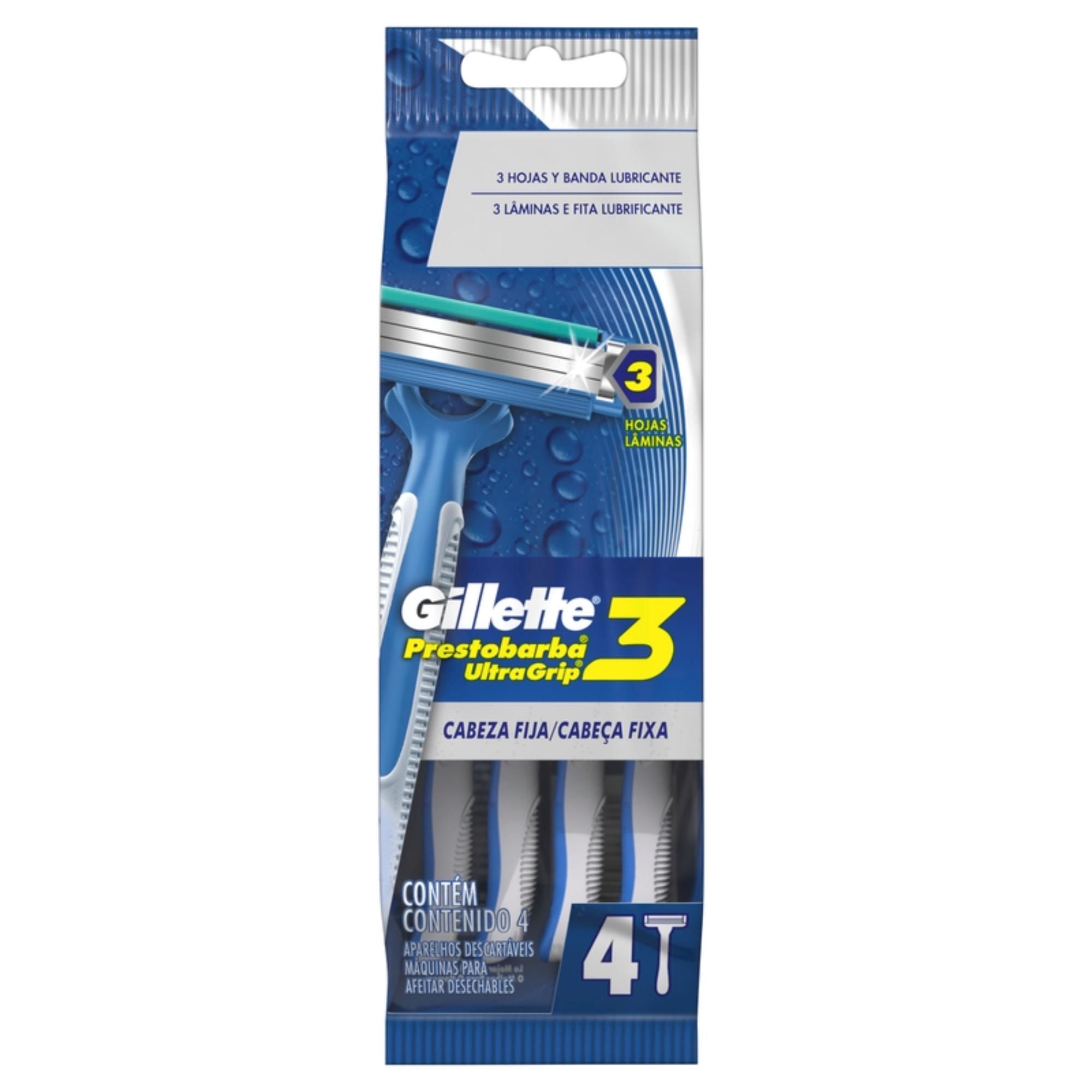 Máquina De Afeitar Desechable Ultra Grip 3 1 Un Gillette