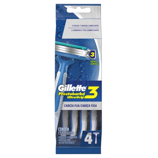 Máquina De Afeitar Desechable Ultra Grip 3 1 Un Gillette