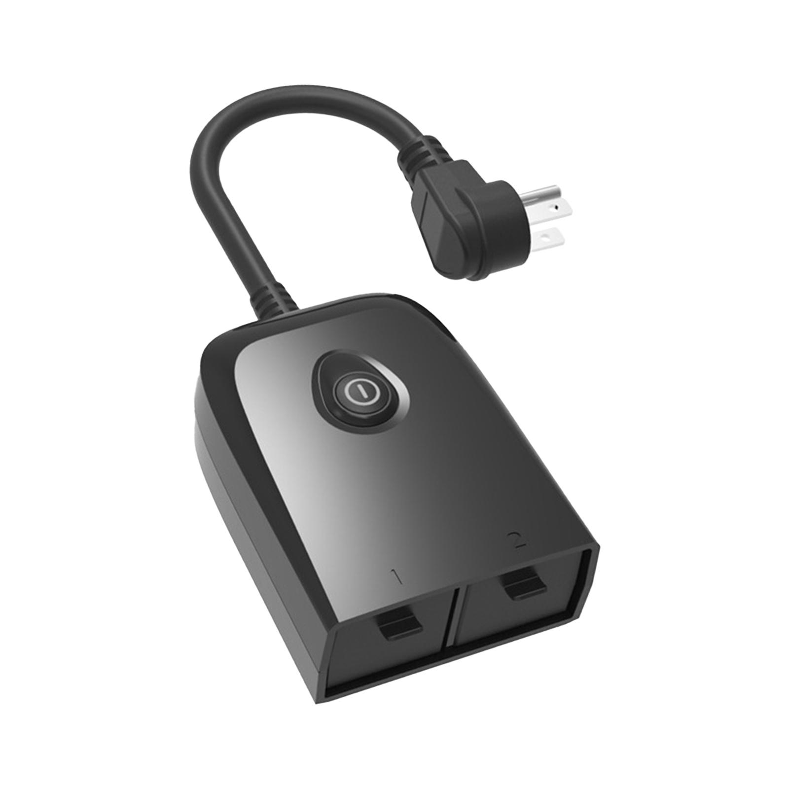 Magideal - Enchufes Con Conexión A Tierra, Impermeables, Multiusos, Resistentes, Control De Voz, Enchufe Para Exteriores, Temporizador De Luz Exterior Para Patio
