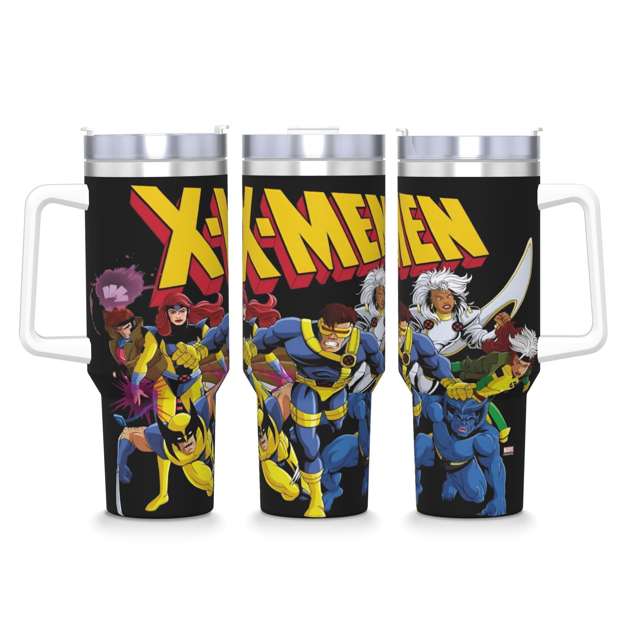 X-Men '97 Vaso aislado de acero inoxidable con asa, diseño