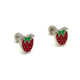 thumbnail image 1 of Aros de seguridad frutilla veraniega niña fresa plateados, 1 of 3