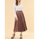 thumbnail image 4 of Falda de fiesta plisada midi con cintura elástica metálica para mujer NOMADIC NOOK 3XL Cobre, 4 of 6