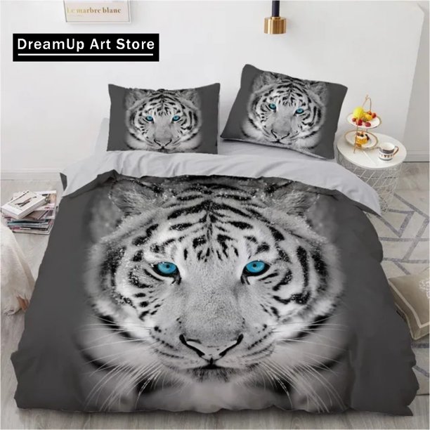Animal Tigers Bedding Set Cute Quilt Cover Bed Cover With Pillowcase Boys Adult Home Textile