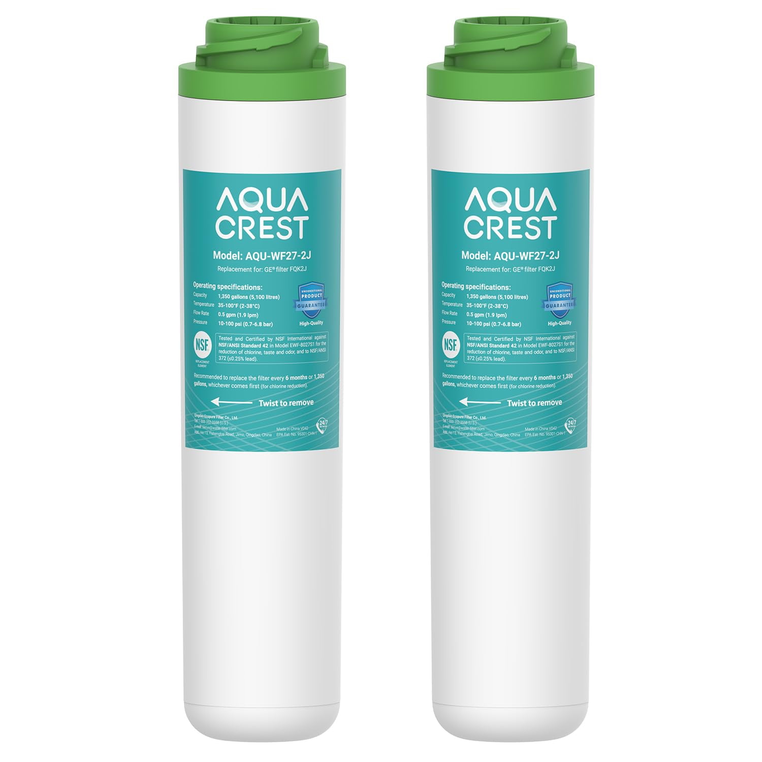 Filtro De Agua Aqua Crest Fqk2j De Repuesto Para Ge Fqk2j (2)