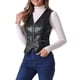 thumbnail image 4 of Chaleco Vintage de Cuero Sintético para Mujer INSPIRE CHIC con Escote en V, Sin Mangas, Cremallera, Talla XL Negro, 4 of 6