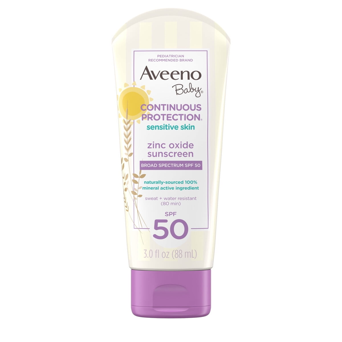 Bloqueador Solar Aveeno Baby Spf 50 Óxido De Zinc 88 Ml