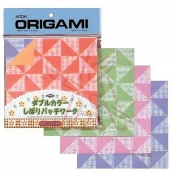 Papel de origami Aitoh Patchwork de color de doble cara